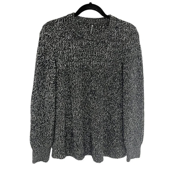 Athleta Black & White Wool Blend Pullover Knit Sweater Women's Size Small - Picture 1 of 8